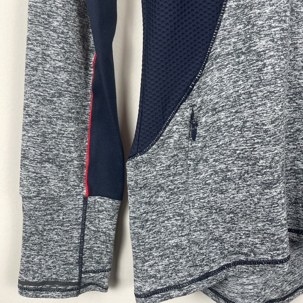 Athleta Grey and nNavy Fitted Quarter Zip Size XXS - Picture 9 of 9